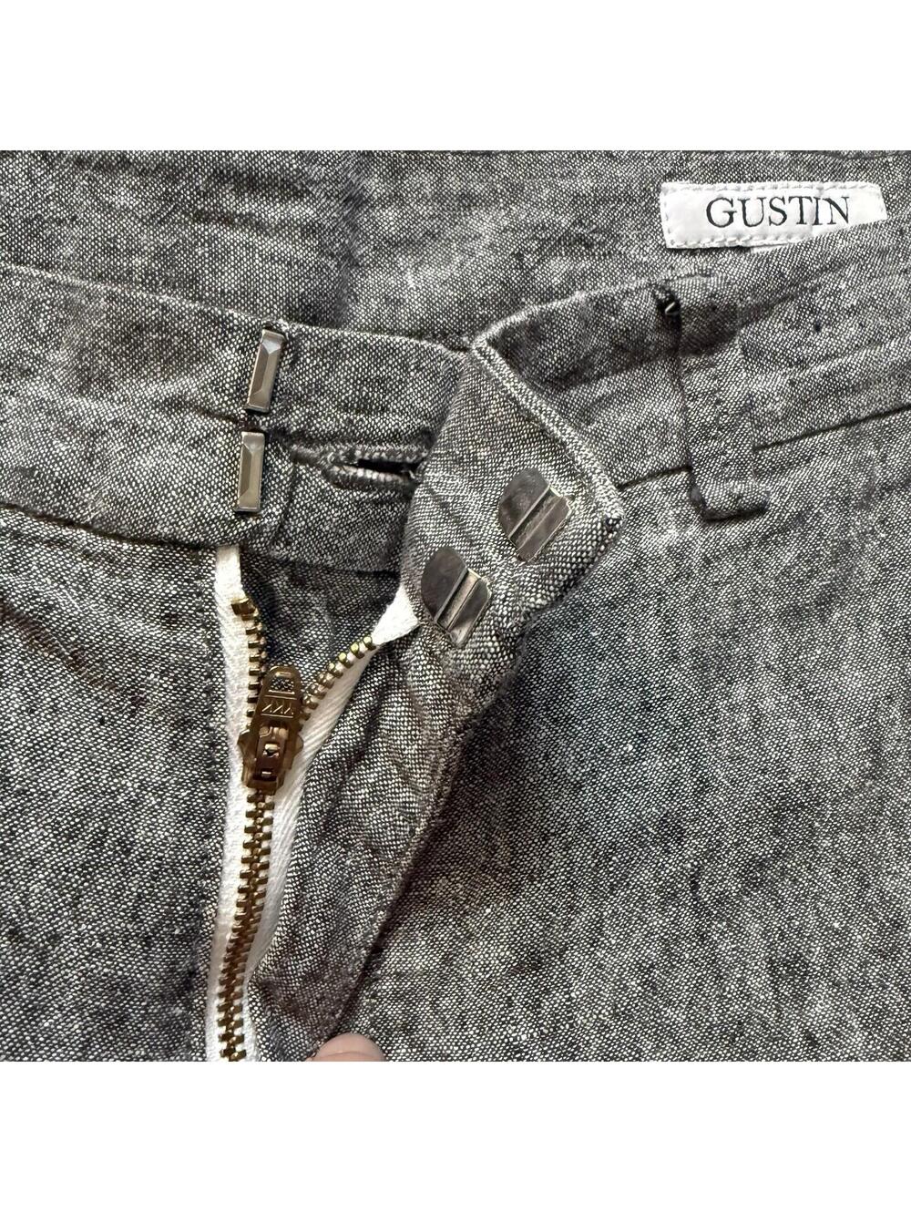 GUSTIN Men's Gray Cotton Shorts Button & Zip up with Pockets. Boating Style - Picture 6 of 9